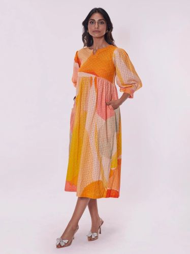 Women Amber Printed Midi Dress