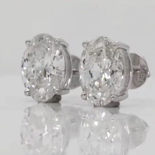 2.5Ct Pair Oval Women Diamond Earring