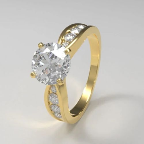 Engagement Ladies Gold Ring