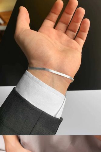 Hebin Silver Elegance Bracelet For Men, Speciality : Elegant Design