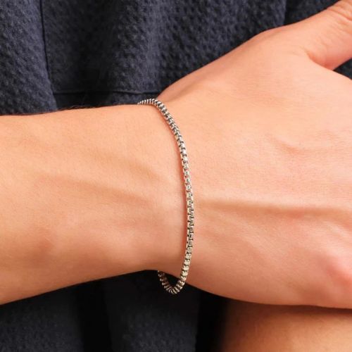 Roundbox Silver Bracelet For Men