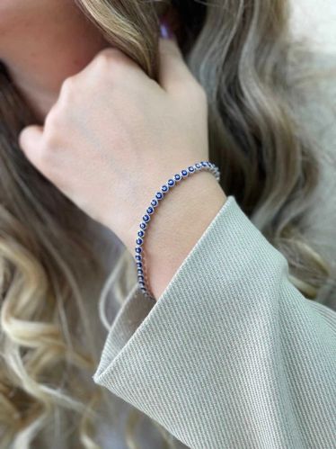 Sacred Silver Eye Silver Evil Eye Bracelet For Women