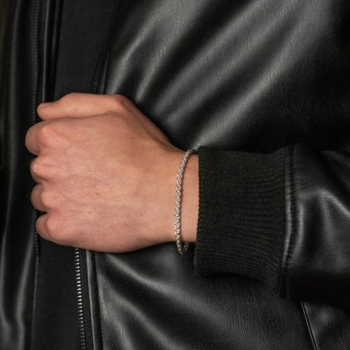 Spiga Men's Silver Bracelets, Speciality : Simple, Elegant Design