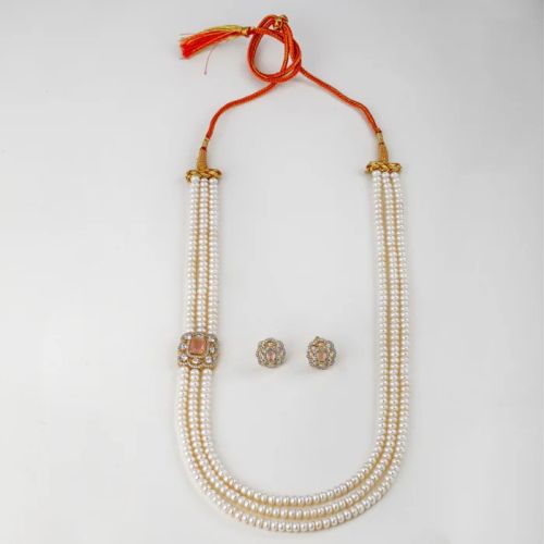 Whispering Meadows WoPearl Necklace And Earring Set