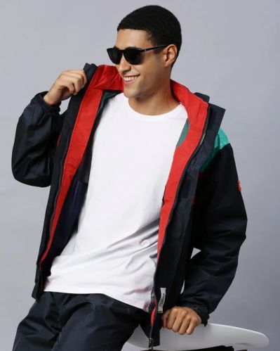 Zeel Road Riders Navy And Green Rainwear