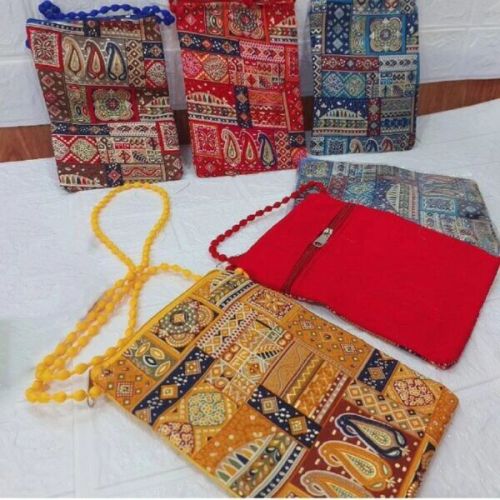 Srishopify Handicrafts Cotton Ikkat Mobile Sling Purses