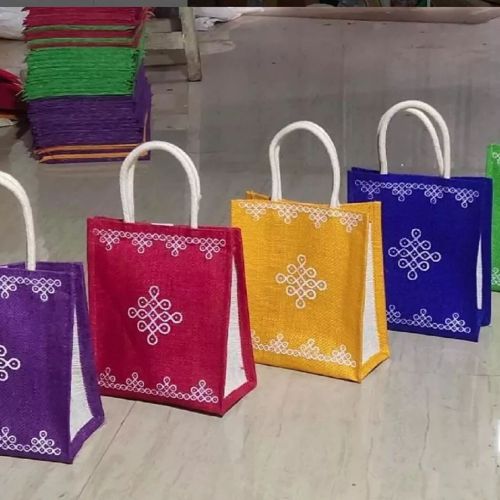 Kolam Jute Bag, Color : Multicolor