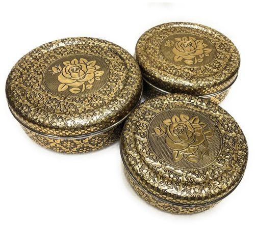 Meenakari Antique Oxidised Boxes, Color : Vibrant Colors