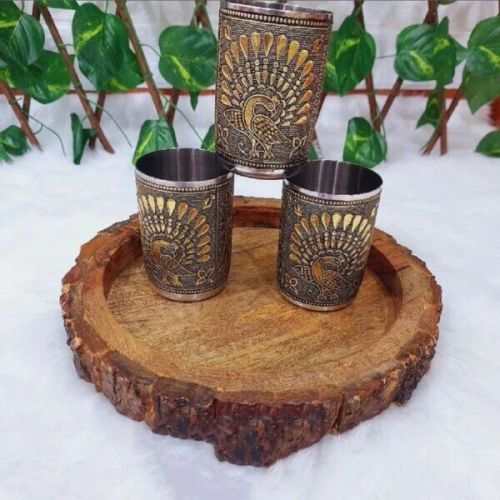 Smart Artisans Oxidised Meenakari Glass