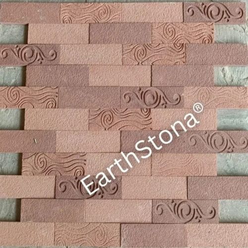 Designer Bright Brick Natural Stone Wall Cladding