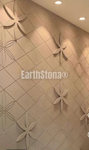 Flower Pattern Sandstone Carving Wall Art for Home Or Office Decor
