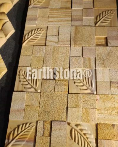 Leaf Pattern Mosaic Natural Stone Wall Cladding