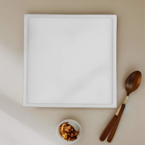 Marble Square Shape Serving Tray for Decorative