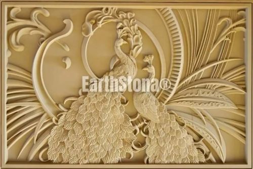 Peacock Stone Wall Mural, Specialities : Unique, Adds Elegance