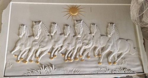 Running Horse & Burning Sun Stone Wall Mural