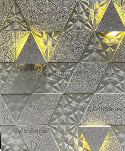 Triangular Shape Stone Carving Wall Art