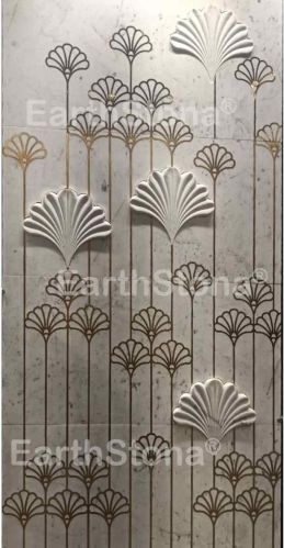 Umbrella Pattern Stone Carving Wall Art