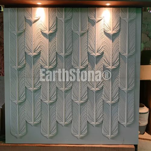 Wavy Pattern Natural Stone Carving Wall Art