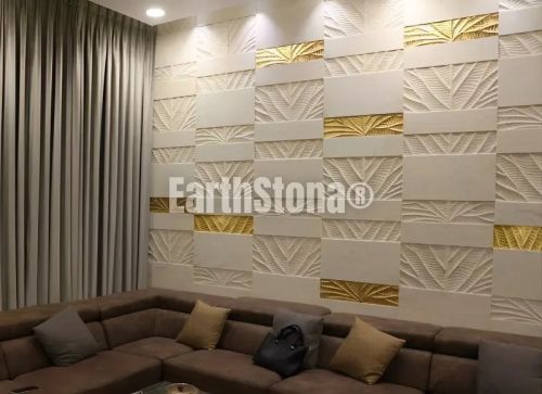 EarthStona® White & Golden Stone Wall Panels