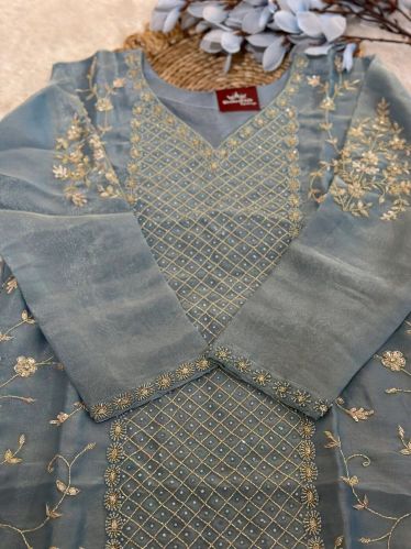 Women Luxury Ready Made Party Wear Suit Set Of 3 Pcs