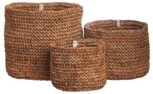 Banana Fiber Planter For Home Decor, Color : Natural