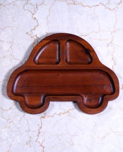Wooden Car Design Serving Plate
