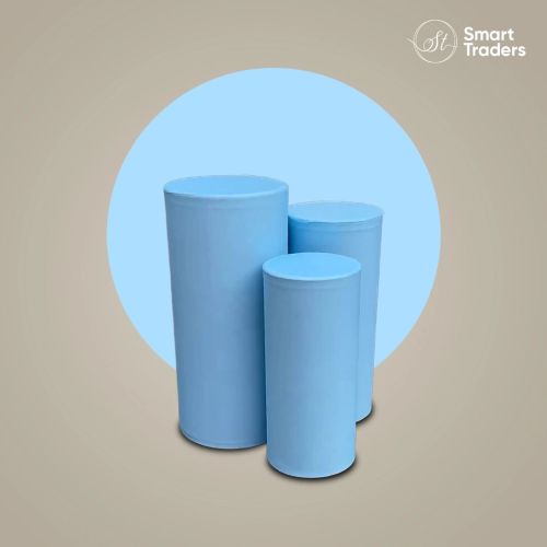 High-quality Fabric Pastel Blue Cylinder Cover