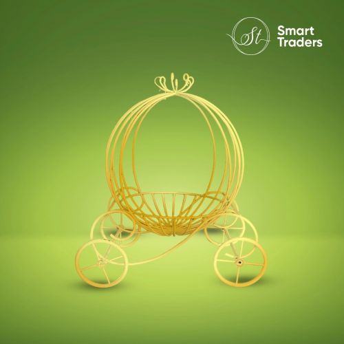 Baby Crown Golden Trolley Cage Cart For Decoration