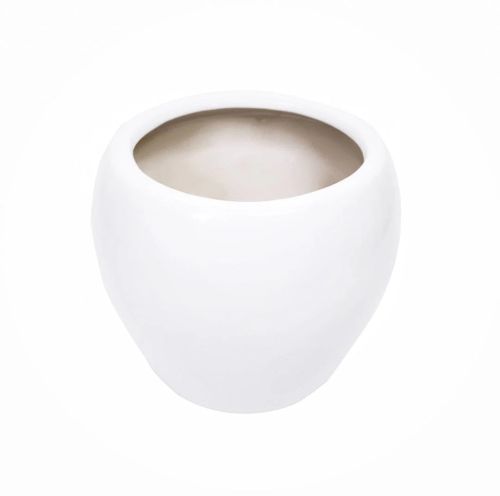 Apple Shaped Ceramic Pot For Plants, Color : White