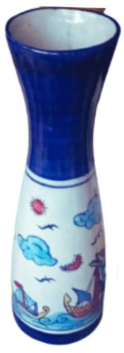 Bottle Shaped Mughal Style Ceramic Plant Pot