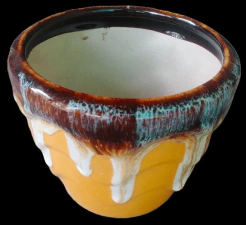 Bucket Ceramic Pot With Painting