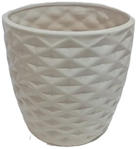 Diamond Shape Bucket Ceramic Plant Pot 12 Inch