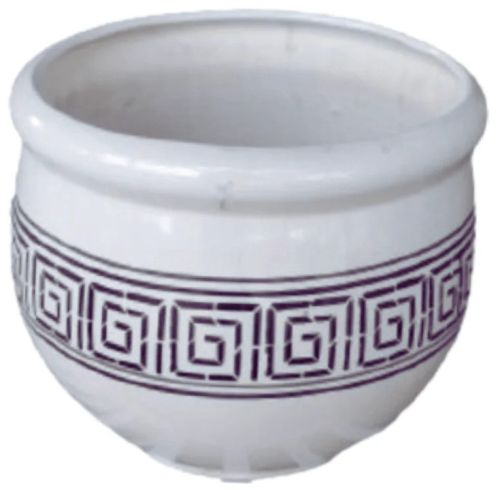 Genda Print Pattern Style Ceramic Plant Pot