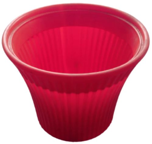 Striped Pattern Plastic Plant Pot, Color : Multi Colour