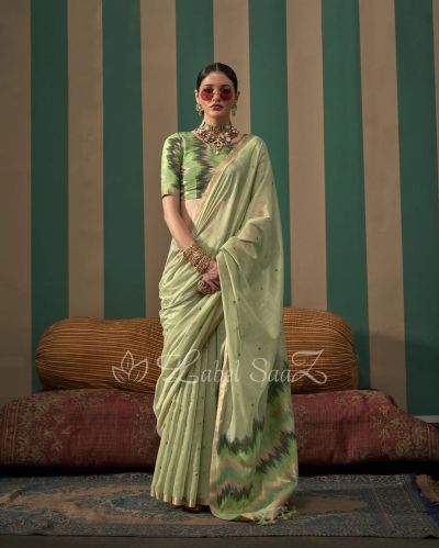 Spun Handloom Weaving Silk Saree