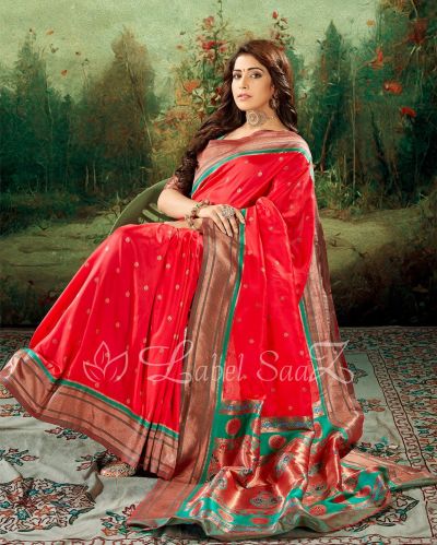 Woven Zari Paithani Silk Saree