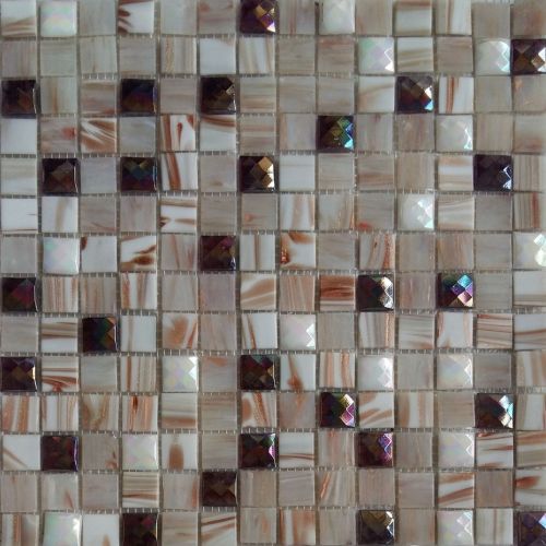 Brun Clair Glass Mosaic Stone 11″x12″