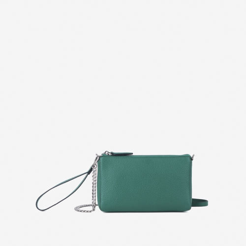 Plain Ladies Sea Green Leather Wallet Modern, Closure Type : Zipper