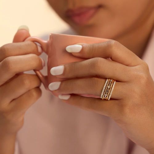 Women Color Clash Stackable Ring