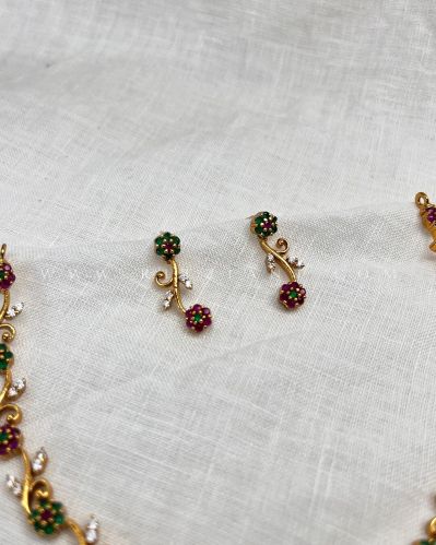 Women Flora Vine Necklace Set | Fj122