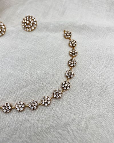 Women Moonlit Elegance Necklace Set (White) | Fj121