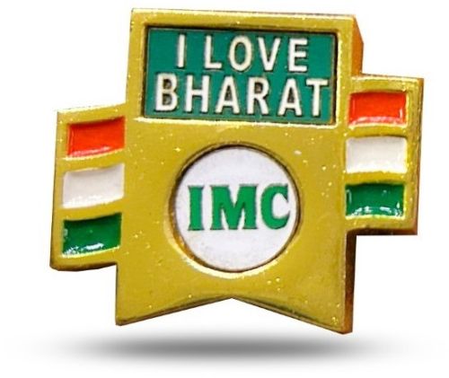 Metal I Love Bharat Lapel Pin, Color : Multicolor