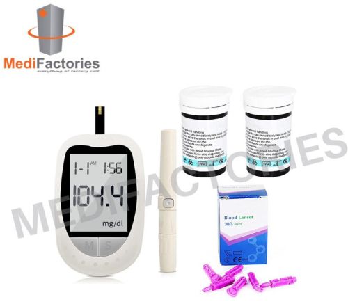 Glucometer, Color : White, Creamy, Display Type : Digital