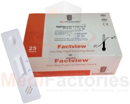 FACTVIEW Plastic Salmonella Typhi Kit, Color : White 25