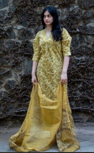 Ladies Kurta Set With Kota Dori Dupatta