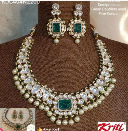 Sparklebydj Fine Ladies Kundan Necklace Set Embellished