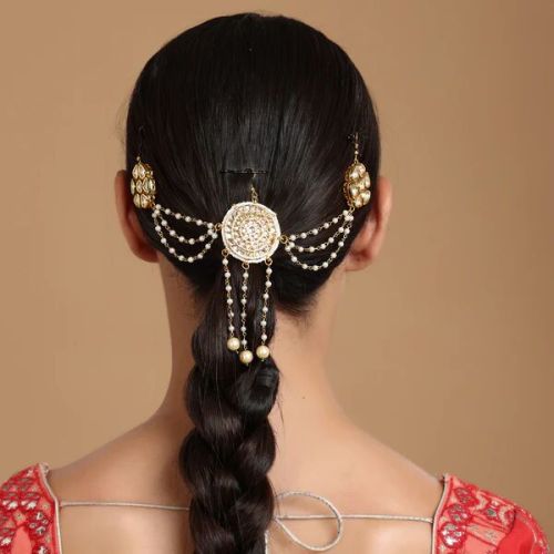 Kundan Juda Pin With Pearls