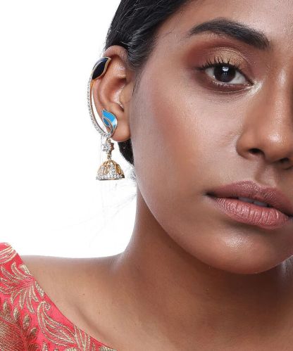 Brass Peacock Ear Cuff