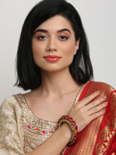 Brass Single Multi Embellished Bangle