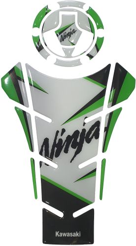 Kawasaki Ninja 250R/ 300/ Z250 Tank Pad Combo White Green